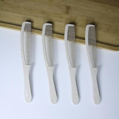 China Comfortable Wholesale Comb Luxury Hotel Disposable Biodegradable Wheat Straw Hair Portable Eco-Friendly Comb for sale