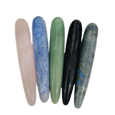 China Wholesale Natural Massager Magic Wand From Europe Crystal Hand Carved Rose Quartz For Women Healing for sale