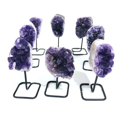 China Europe Crystal Amethyst Cluster Natural Freenform Geode Wholesale Crystal Craft For Decoration for sale