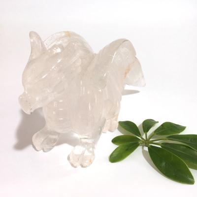 China Wholesale Europe Natural Hand Carved Clear Gemstone Quartz Crystal Fly Dragon Crafts For Gathering for sale