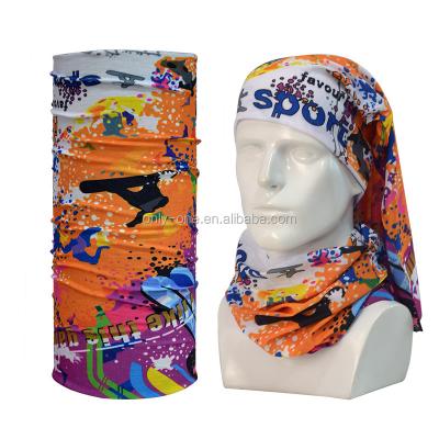 China Custom Bandana 100% Recycling Elastic Bandana Brand Polyester Sublimation Printed Seamless Tube One Way With Baby And Adult Size for sale