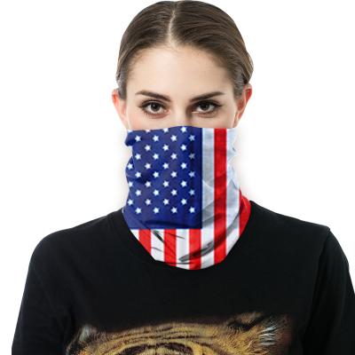 China Fashion American Flag Neck Tube Multifunctional Seamless Custom Design Your Own Reusable Bandana Headband FaceMask Fold For Kids Designs for sale