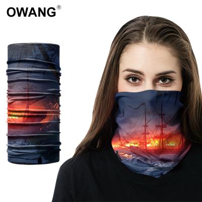 China Seamless Tube Elastic One Way Made Multifunctional Magic Scarf Printed Tube Scarf Flag Promotional Climbing Bandana Tube for sale