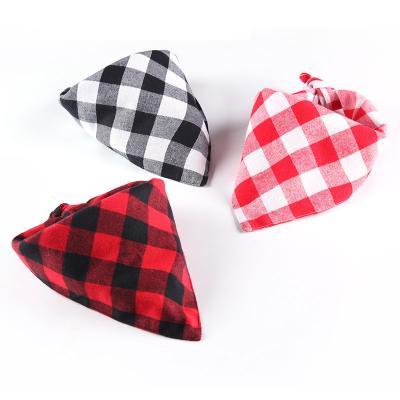 China Wholesale Seamless Elastic One Way Tube Dog Bandanas 3PCS Double Sides Lovely Printing Cotton Dog Neckerchief Set Scarves Accessories Triangle Dog Bandana for sale