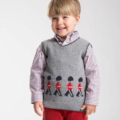 China Designers Knitted Anti-Pilling Children Sweater Boy's Vest Anti-Pilling Wadding Vest Infant School Uniform Vest OEM Custom Wholesale OEM Wholesale for sale