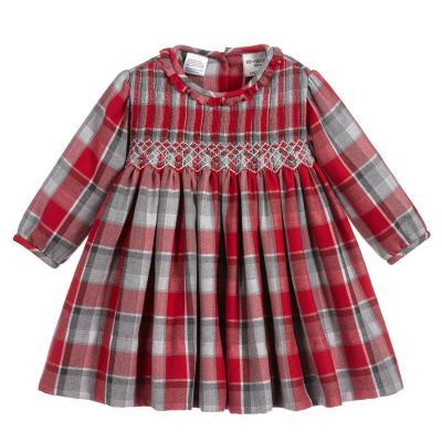 China Anti-Wrinkle Hot Spanish New Year Children's New Christmas Children's First Birthday Dress Two Sets Long Sleeve Children's Dress for sale