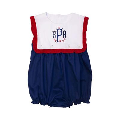 China New Baby Summer Kids QUICK DRY INS Baby Clothes Sleeveless Family Matching Outfits Overalls Dress Feature Monogram Embroidery for sale