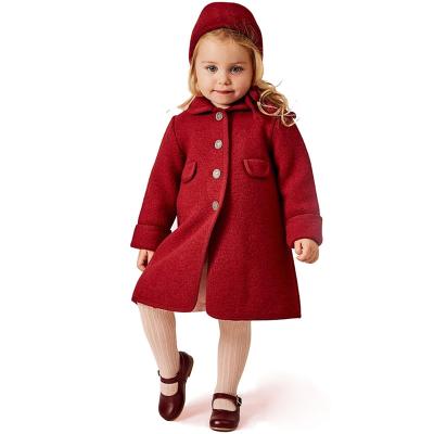 China Children's Clothing Girl's Coat Wool Coat New Year Breathable Woolen Anorak for sale