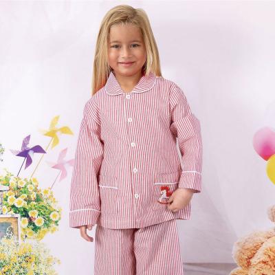 China Home Princess Breathable Long Sleeve Cartoon Boys And Girls Long Sleeve Pajamas Set Spring And Autumn Leisure Wear Classic Stripes for sale