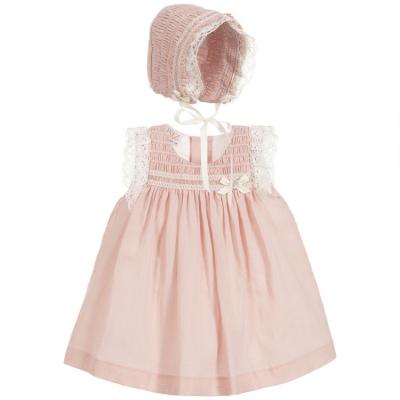 China Spring/Summer Spanish Kids Skirt Washable Infant And Baby Dresses Three Pieces Pure Cotton Baby Dresses for sale