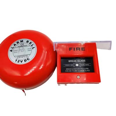 China DC24V Manual Fire Alarm Call Point Cutout Red Glass With Cover FIRE-01 for sale