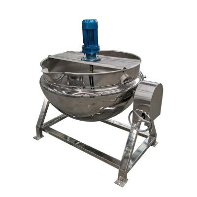 China Vegetable Processing Plant SUS304 Mini Steam Coated Kettle for sale