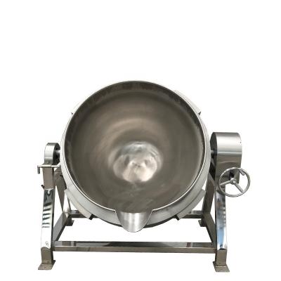 China Vegetable Processing Plant 200 Liter Stainless Steel Steam Jacketed Cooking Kettle With Blender For Jam for sale