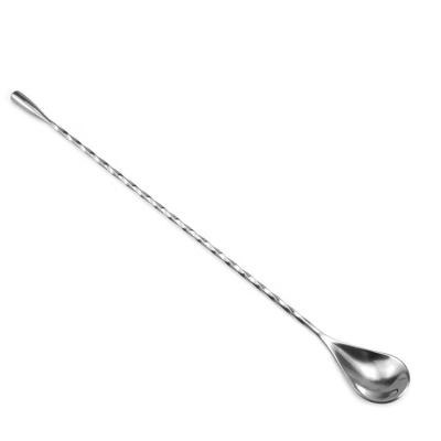 China 30cm Sustainable Long Handle Stainless Steel Drop Cocktail Bar Spoon for sale