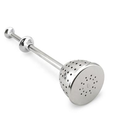 China Sustainable Stainless Steel Tea Filter With Press Handle for sale