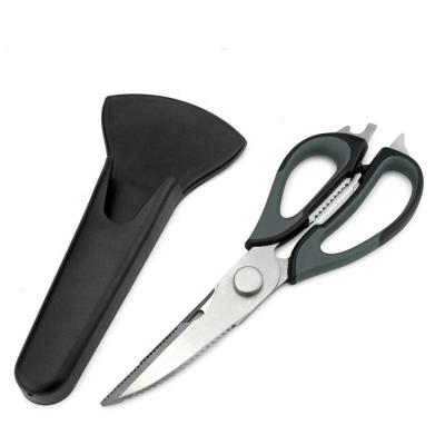 China Magnetic Refrigerator Scissors Kitchen Fridge Scissors with Plastic Cover for sale