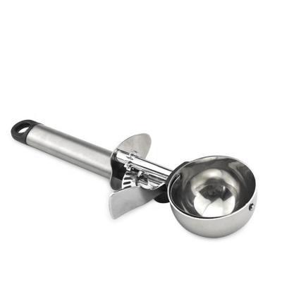 China Sustainable stainless steel ice cream scoop with easy trigger for sale