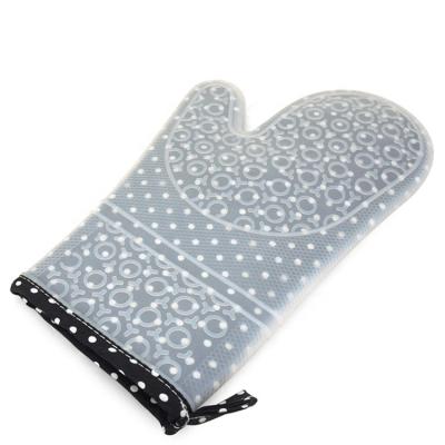 China New Design Heat Resistance Silicone Dotted Oven Baking Gloves for sale