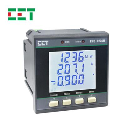 China CET PMC-D726M LCD Display Digital Smart Three Phase Multifunctional Electricity Meter with Memory PMC-D726M for sale