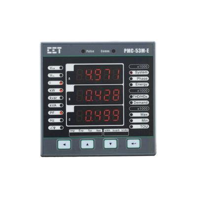 China CET PMC-53M-E 96*96 panel mounted multi functional LED display RS485 PMC-53M-E three phase modbus power meter for sale