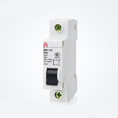 China Cheap Miniature Trip Type Price Electric Single Pole D Type AC 10A 20A MCB C/D Mini Circuit Breakers for sale