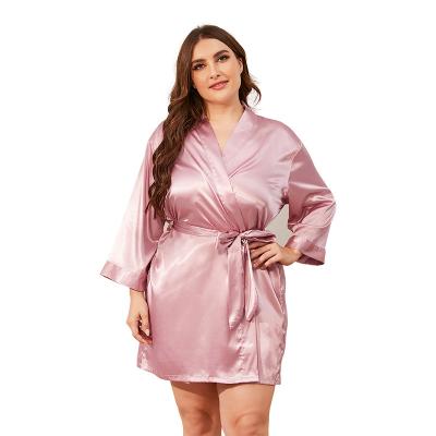 China 2021new QUICK DRY knit silk women sexy long robes with simplicity bathrobe female long sleeve bathrobe pajamas plus size nightgowns for sale