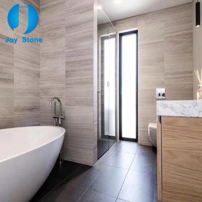 China Modern Cheap Popular White Wood Grain Marble Price Bathroom Stone Wall Tiles for sale