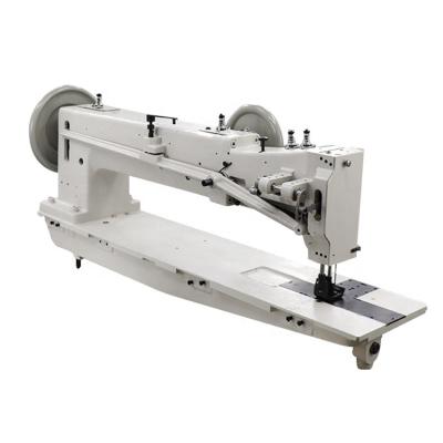 China Garment Shop Heavy Duty Flat Bed Long Arm Double Needle Industrial Walking Foot Sewing Machine for sale