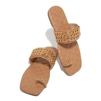 China Fashion Trend Lady For Women Stylish Women's Slippers Large Size Flat Sandals And Slippers for sale