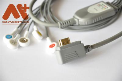 China ECG Holter Cable 5 Lood Compatibel voor Voles&Hills Slim Holter Recording System Te koop