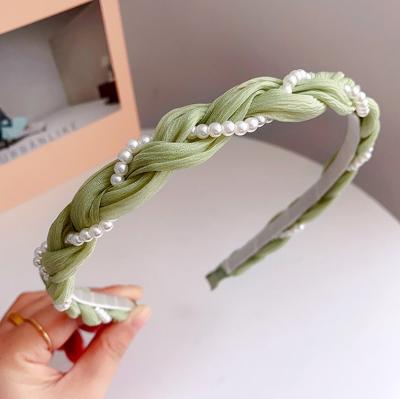 China New wholesale hair decoration hair accessories bridal wash face satin fabric hair band bulk fabric headbands string fancy headbands for women for sale