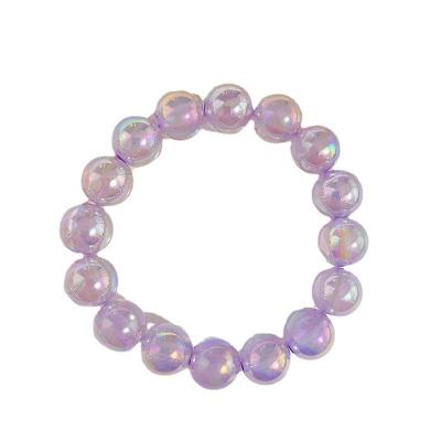 China Fashion Cute Plastic Round Cabochon Beads Bracelet New Arrival Jewelry Colorful Bracelets For Kids Bracelet Women for sale