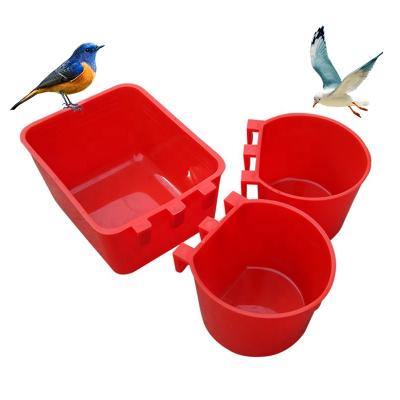 China Farms Poultry Drinker Chicken Feeder Pigeon Cup Plastic Feeding Seed Hopper For Birds for sale