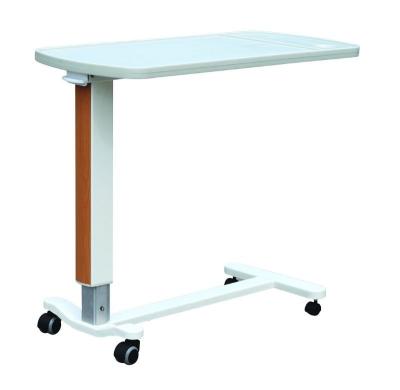 China Adjustable plastic and metal over the bed table, hospital dining table GCZ-1 for sale