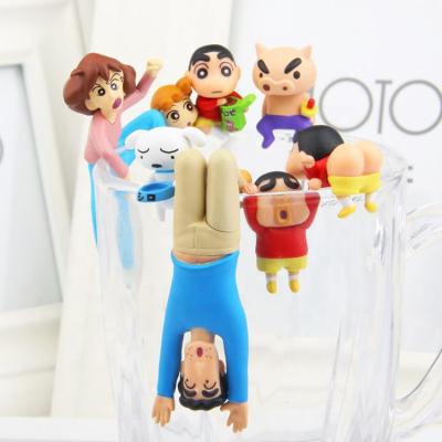 China non-toxic material & Good Custom Paint 3D Mini Cartoon Plastic Miniature Figures For Cup, OEM Blind Box Packed Soft Vinyl Figure Toy for sale