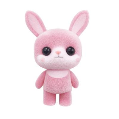 China non-toxic material & Good Wholesale Custom Painting Toy Lovely Animal Plastic Vinyl Mini Action Figures Flocked Gift Toy for sale