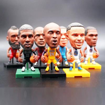 China non-toxic material & Custom 3D Cartoon Footballer Figure Mini Plastic Toy Sports Star Mini Plastic Soccer Action Figure Miniature Painting Toy for sale