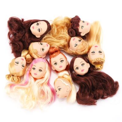 China non-toxic material & Good Quality Custom Painted Cartoon Girl Vinyl Doll High Quality Paint Head With Rooted Hair Colorful Soft Plastic Toy for sale