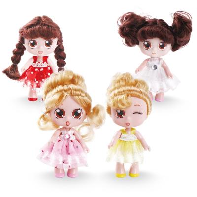 China non-toxic material & Good Painting Customized Made Of Mini Plastic Doll Toy Action Figures,Cartoon Girl Soft PVC Doll Toy For Children for sale