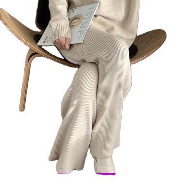 China 100% Pure Cashmere Big Size Promotion Autumn And Winter Style High Waist 100% Pure Cashmere Material Extended Style Wide Leg Pants for sale