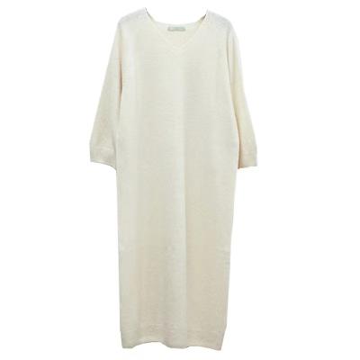 China 100% Pure Cashmere Well Bundled High Quality Fabric Knitted Straight Tube Loose Dress for sale