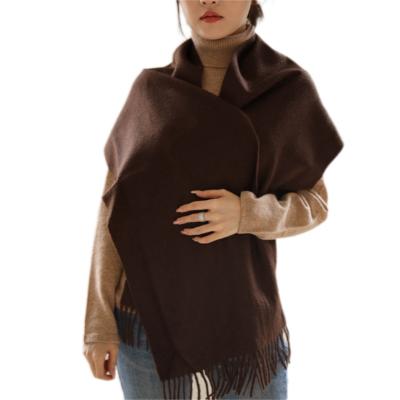 China Normcore / Minimalist Manufacturer Supplies Fashion Women's Solid Warm Cashmere Scarf for sale