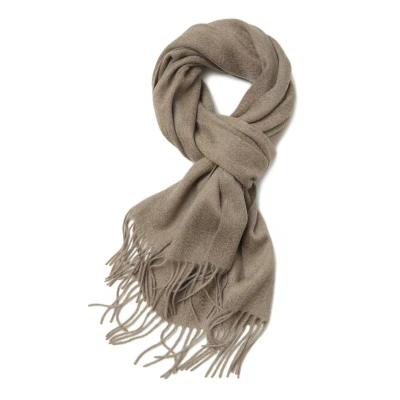 China Specials Promotional Winter 100% Pure Cashmere Unisex Yellow Tassels Keep Warm Cashmere Scarf for sale