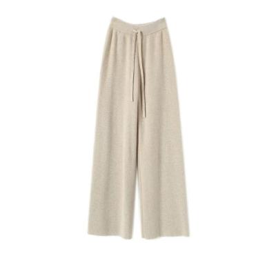 China Soft and smooth anti-pilling cashmere wide leg pants women's clothing factory supply heavy thickened leg pants for sale