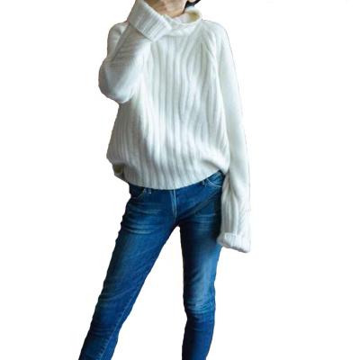 China 100% pure cashmere popular products thickened sweater neck 100% pure cashmere sweater long sleeve top for sale