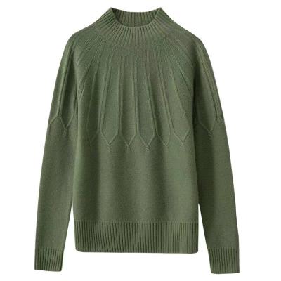 China The other half short style collar top solid color thickened knitted sweater wholesale high quality for sale