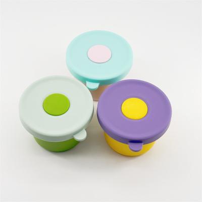 China BPA Free CPC EN71 Convenient travel new model hot selling silicone Baby feeding Milk storage powder dispenser for sale