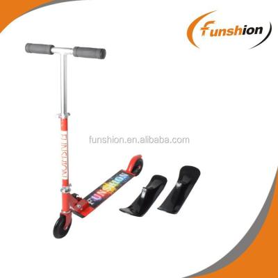 China 2 In 1 Function Kid Snow Rider Steering Sled Snow Scooter Skis Sliders for sale