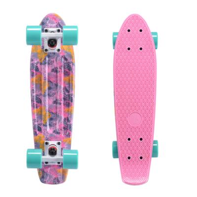 China Youth 2021 New PP And Fiberglass Plastic Skateboard 22 Inch Penny Board For Kids for sale