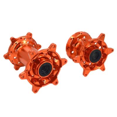 China Precision CNC Machined Orange MX Front Rear Wheels Hubs Set for KTM 125-530 2003-2017 for sale